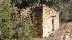 Finca en Fórnoles de 9,2 hectáreas con casa de piedra en oferta con olivos por 70.000€